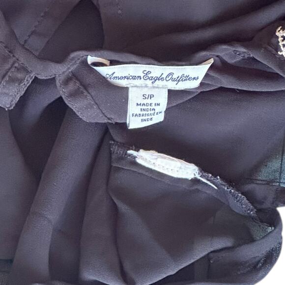 Womens Top Size Small Embroidery Sheer Black Witchy Western Biker Whimsigoth - Picture 3 of 6